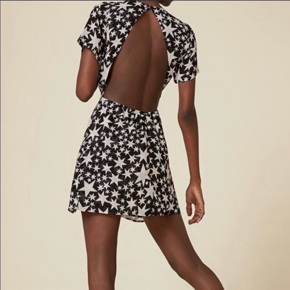 Reformation Open Back Dalia Mini Dress with Stars